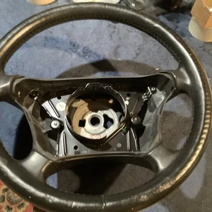 OEM Mercedes Steering Wheel W201 W210 W124 W202 W140 R129 Black leather - Picture 1 of 11