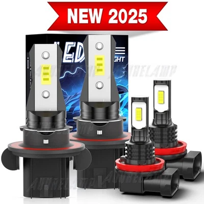 4x LED Headlight 6000K White Bright Bulbs For Chevrolet Spark EV 2014-2015 Foto 1 de 4