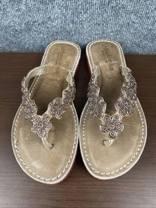 LAID BACK LONDON PERLEN BLUMEN FLIP FLOPS GR. 8 / EU 38 Strand Urlaub Kreuzfahrt - Bild 1 von 10