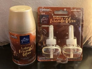 Glade Festive Fireside Glow Automatic Spray & Oil Refills Limited Edition Set - Picture 1 of 7