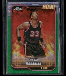 2024-25 Topps Chrome #9 Alonzo Mourning Topps Green Refractor Miami Heat - Picture 1 of 2