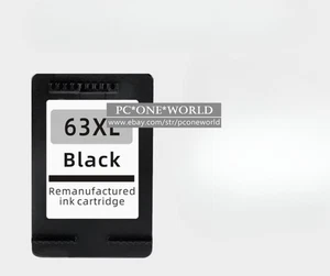 1-PK do HP 63XL czarny wkład atramentowy OfficeJet 3830 4650 5255 Envy 4520 4522 - Zdjęcie 1 z 4