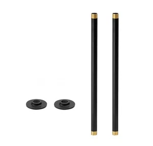 Milano schwarze Rohrverbinder & Stufenflansch 15 mm x 300 mm (Paar) 111168 - Bild 1 von 3