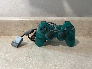 OEM Sony PlayStation PS1 Controller Emerald Green Analog SCPH-1200 Tested PS2 - Picture 1 of 7