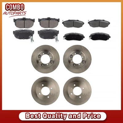 Rotores de freno delanteros y traseros pastillas de freno de cerámica para Hyundai Elantra 1997-1998 Foto 1 de 4