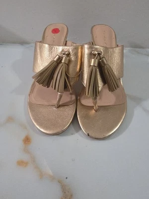 Elie Tahari Gold Metallic Pewter Silver Leather  Pumps Shoes Sz 8 Foto 1 de 4