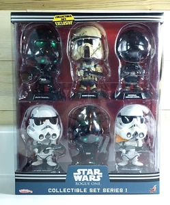 Star Wars Rogue One Cosbaby Hot Toys Bobble Head Set 1 VERY RARE - Picture 1 of 11