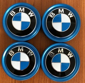 4 BMW Embleme Nabendeckel Felgendeckel 2er F45 F46 X1 X3 i3 i8 ORIGINAL 56mm - Bild 1 von 3