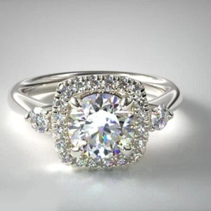 Diamond Solitaire Ring Round 0.99 Ct IGI GIA Certified Lab Created 950 Platinum - Picture 1 of 7