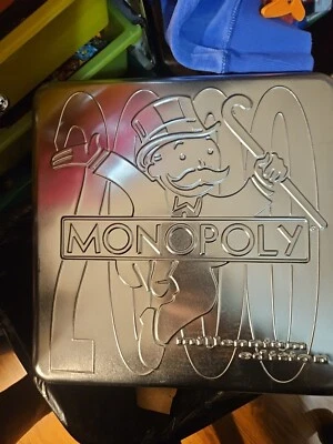 Monopoly 2000 Millennium Edition Collector Tin Parker Brothers Hasbro Complete  - Image 1 of 4