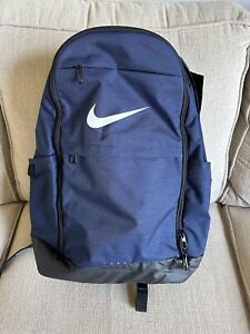 Backpack Nike dm3975 410 Brasilia Black navy blue XL School Gym Sports Bag NEW