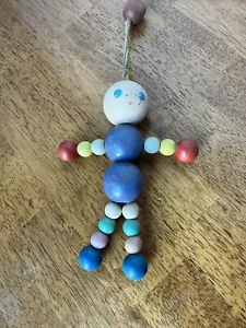 1930er Jahre / Tom Tinkers / Spielzeug / Holzschnur Perlen / Krippe Spielzeug Puppe - Bild 1 von 11