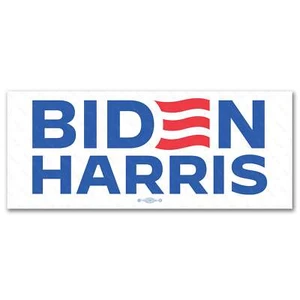 Biden Harris 2024 White Campaign Bumper Sticker / JB24-BS-502 - Picture 1 of 12
