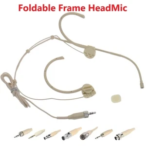 Faltbares Headset Mikrofon für Shure Sennheiser G3 G4 AKG Paket Sys MiCWL OM12 - Bild 1 von 11