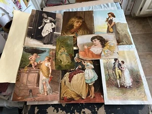 Big Lot Of Antique Chromolithograph Lithographs Gustave Dore Demorest’s H Bencke - Picture 1 of 24