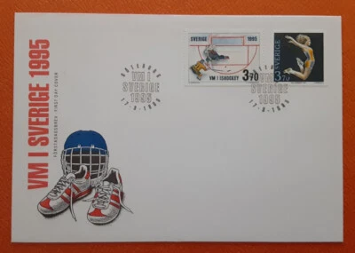 SUECIA 1995 FDC Hockey Salto Largo Atletismo Mi 1881-2 Scott 2114-5 Excelente 3451 Foto 1 de 2