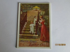 VINTAGE AD GALLERY POSTCARDS WHITE ROSE LAMP OIL 1900 (X25 IN A PACK) - Picture 1 of 1