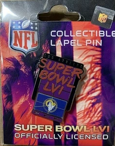 LOS ANGELES RAMS NFC PARTICIPANT PIN LA RETRO SUPER BOWL LVI 56 SUPERBOWL CHAMPS - Picture 1 of 1