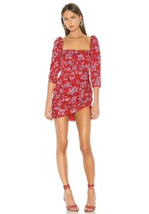 Camilla Coelho Lidia Dress Pink Floral Flowers Print size M red NWOT - Picture 1 of 9