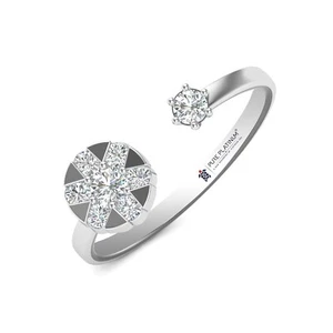 Wedding Solid 925 Silver 0.3 ctcs Round Cut Simulated Diamond Ring For Women - Picture 1 of 5