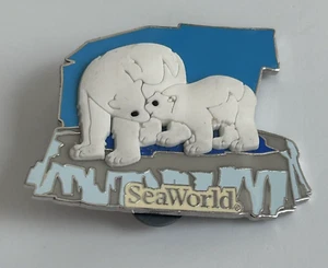 Sea World Seaworld Polar Bear Mom & Baby 3D Iceberg Ice - Picture 1 of 3