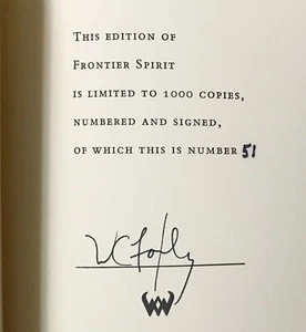 SIGNED Limited Edition William C. Foxley Frontier Spirit Denver 1983 - Foto 1 di 10