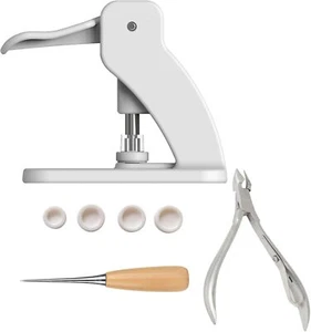 No-Sew Snap Button Fastener Press Machine Installation Tool 4 Sizes Dies - Picture 1 of 8