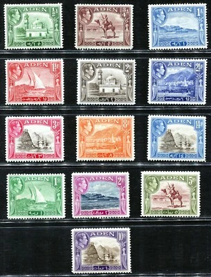 Aden 1939 Daily Stamps Motives to 10 rupees Mint VF/XF Complete SG#17-27 A1923 - Image 1 of 4