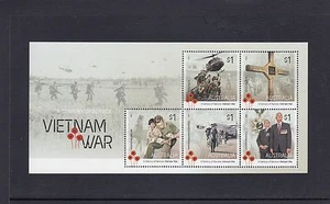 Minihoja de guerra de Vietnam 2016 AUSTRALIA/Hoja de recuerdos montada sin montar o nunca montada - militar, avión, - Imagen 1 de 1