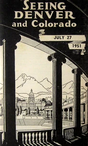 Vintage Denver Colorado Travel Brochure Restaurant Guide Local Businesses 1951 - Picture 1 of 12