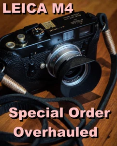 【Special Order】LEICA M4 OH serviced leather tone black post-painted body only - Picture 1 of 18