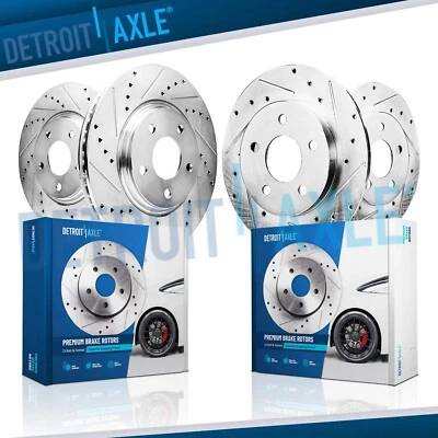 Rotores de freno de disco perforados delanteros y traseros para 1992 1993 1994 1995 1996 ES300 Camry Foto 1 de 4