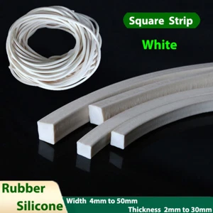 Silicone Rubber Sponge Square Strip Closed Cell Sealing Strips Foam Gaskets - Picture 1 of 5