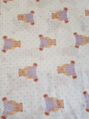 Tela de felpa de oso de peluche vintage para guardería estampado Ameritrix corazones de 1 1/2 yarda Nuevo de Lote Antiguo Foto 1 de 4