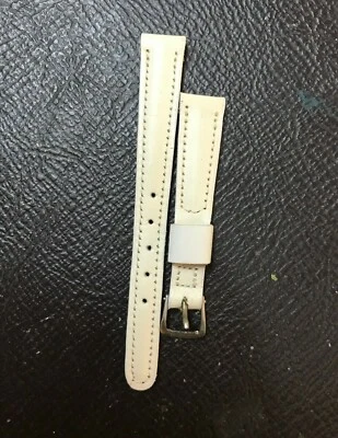 "Correa de reloj vintage JB Champion blanco roto 11 mm S-7/16""" Foto 1 de 4