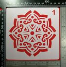 Geometric Flower Stencil Embossing Stone Decor Cardmaking Ink Airbrush Paint #1