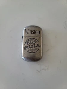 Winston Cigarettes "No BULL" Flip Lighter Metal Vintage  - Picture 1 of 4