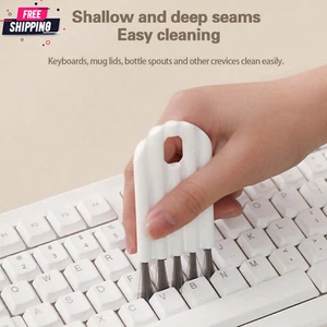 Multipurpose Cleaning Kit Soft Brush Curved Handle Keyboard Electronics Cleaning - Picture 1 of 11