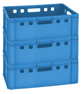 3 St. Erntewanne Obst- und Gemüsekasten Kartoffelbox 60x40x20 blau NEU Gastlando - Bild 1 von 3