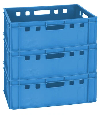 3 St. Erntewanne Obst- und Gemüsekasten Kartoffelbox 60x40x20 blau NEU Gastlando - Bild 1 von 3