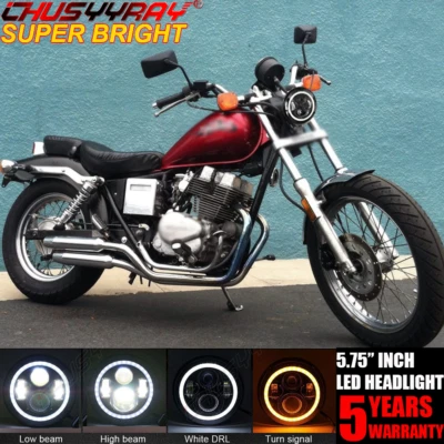 5.75'' 5-3/4 inch LED Hi/Lo beam Headlight for Honda Rebel 250 450 Shadow 1100 - Изображение 1 из 4