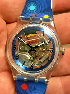 Swatch Watch Zurich Financial Services SKK103Z Swiss Skeleton Vintage Working - Picture 1 of 11