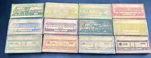 RARE: 12 Antique Train 1900s Alphabet Wooden Picture Blocks - Picture 1 of 9