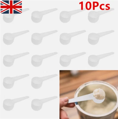 10Pcs Coffee Powder Spoon Measuring Micro Scoop 10G Milk Child Baby UK - Image 1 of 4