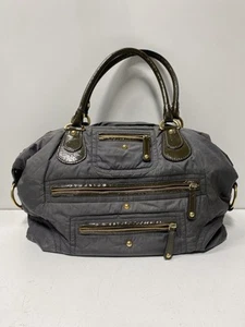 Tods Womens Gray Nylon Leather Tote Bag - Picture 1 of 12