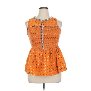 ModCloth Schößchen Silhouette ärmelloses Top orange/blau Gr. 1X - Bild 1 von 8