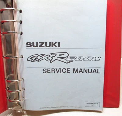 1993 93 Suzuki GSXR 600 W OEM Service Manual 99500-36070-03E #2 - Image 1 of 4