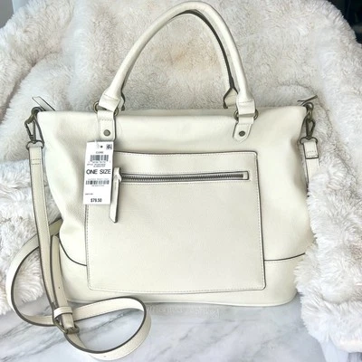 Style & Co Hudsonn Women's Medium Tote Bag Soft Faux Leather Alabaster Cream NWT - Image 1 of 4