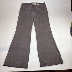 Pantalones informales Aeropostale marrón tiro bajo pierna acampanada talla 7/8 bolsillos con botones - Imagen 1 de 7