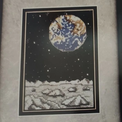 True Colors Earth Watch Cross Stitch Pattern Space, Moon  - Image 1 of 3
